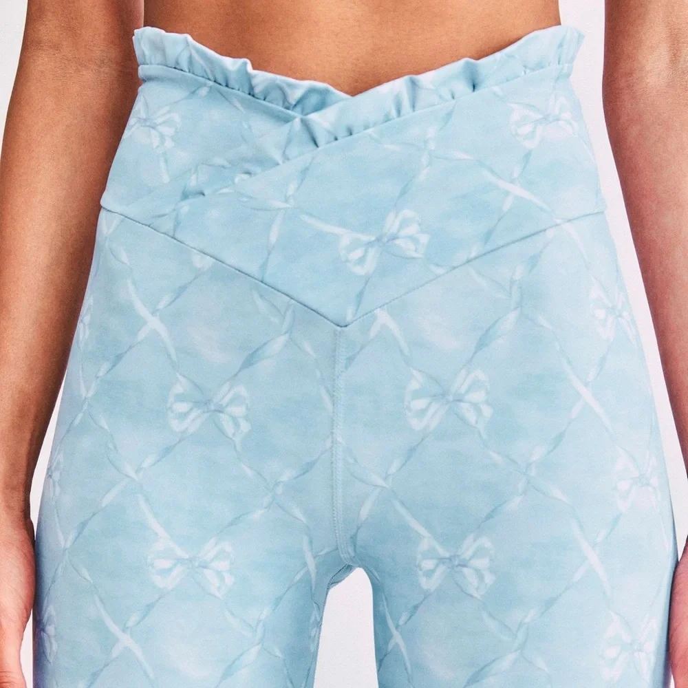 LoveShackFancy Light Blue Floral Leggings